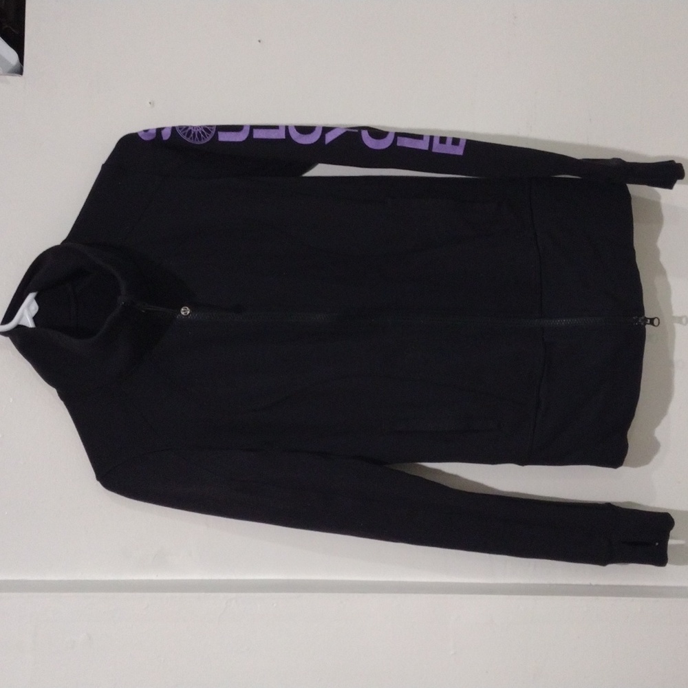 Lululemon Soul cycle two way zip up black women's jacket size 4
